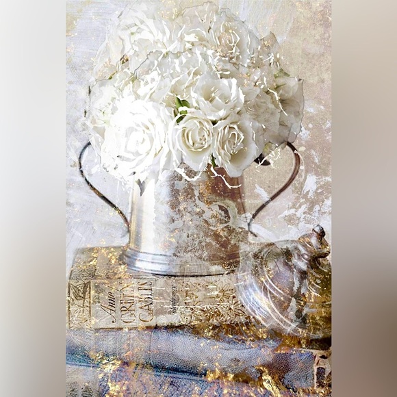 Luxury nights, Chandeliers & Dom Perignon Gold White Fashion glam wall art decor - Picture 3 of 7